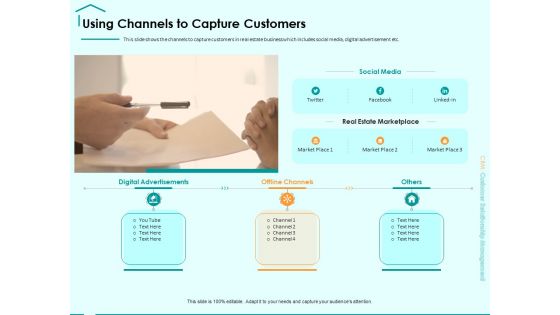 Immovable Property CRM Using Channels To Capture Customers Ppt PowerPoint Presentation Slides Examples