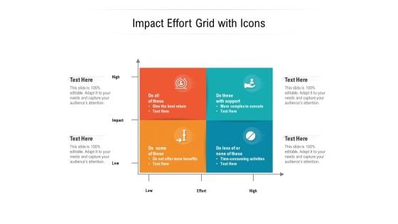 Impact Effort Grid With Icons Ppt PowerPoint Presentation Layouts Layout PDF