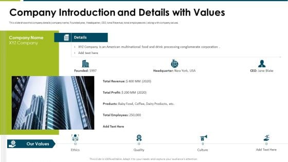 Impact Employee Engagement Strategies Organization Company Introduction Summary PDF