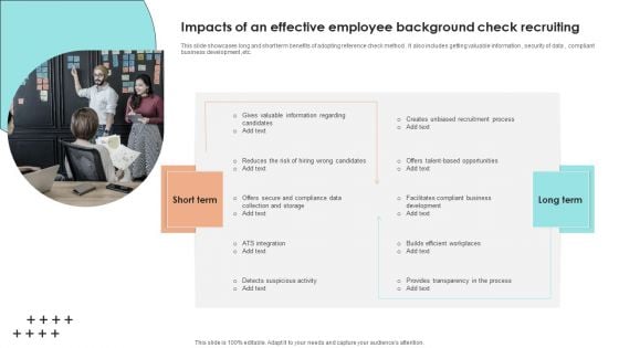 Impacts Of An Effective Employee Background Check Recruiting Elements PDF