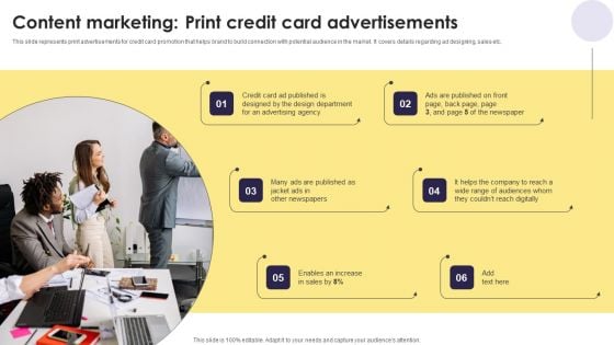 Implementation Of An Efficient Credit Card Promotion Plan Content Marketing Print Credit Guidelines PDF