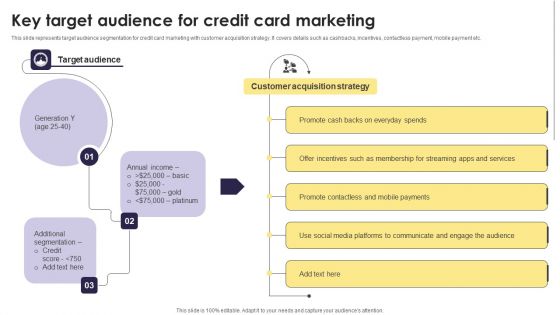 Implementation Of An Efficient Credit Card Promotion Plan Key Target Audience For Credit Card Designs PDF