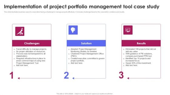 Implementation Of Project Portfolio Management Tool Case Study Ideas PDF Implementation Of Project Portfolio Management Tool Case Study Ideas PDF