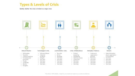 Implementation Of Risk Mitigation Strategies Within A Firm Types And Levels Of Crisis Ppt File Inspiration PDF