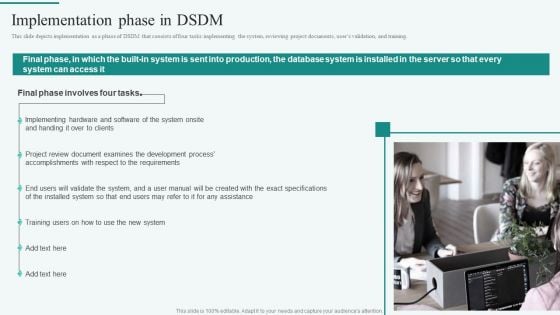 Implementation Phase In DSDM Integration Of Dynamic System To Enhance Processes Designs PDF