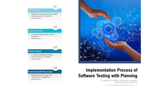 Implementation Process Of Software Testing With Planning Ppt PowerPoint Presentation Summary Structure PDF