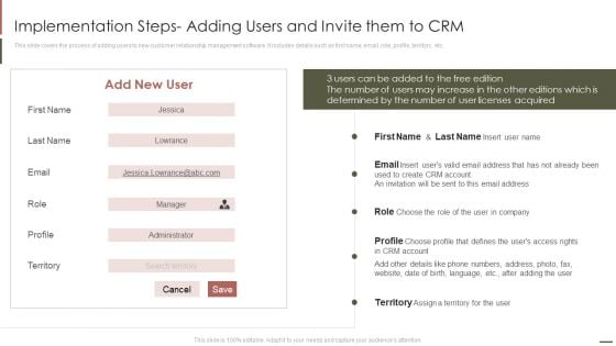 Implementation Steps Adding Users And Invite Them To CRM Slides PDF Implementation Steps Adding Users And Invite Them To CRM Slides PDF