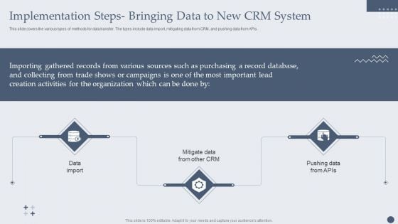 Implementation Steps Bringing Data To New CRM System Elements PDF Implementation Steps Bringing Data To New CRM System Elements PDF
