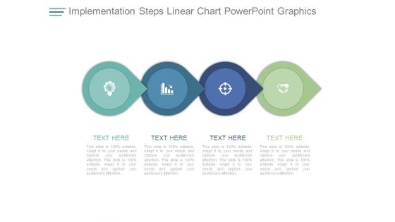 Implementation Steps Linear Chart Powerpoint Graphics