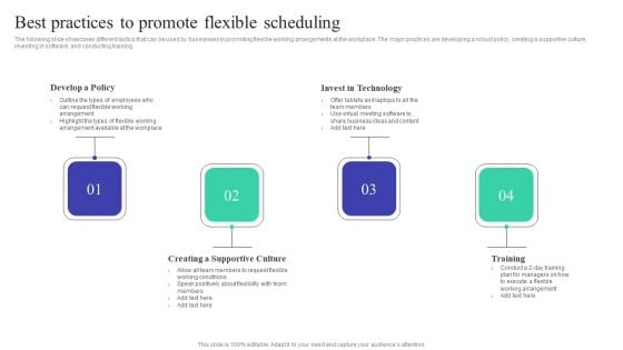 Implementing Adaptive Work Arrangements Best Practices To Promote Flexible Scheduling Professional PDF