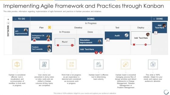 Implementing Agile Framework And Practices Through Kanban Sample PDF