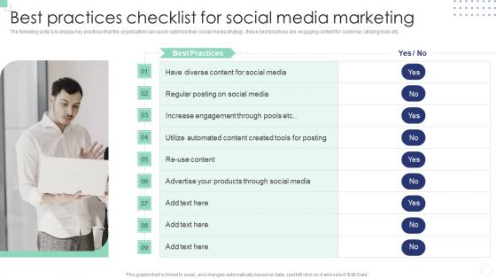 Implementing B2B And B2C Marketing Best Practices Checklist For Social Media Marketing Topics PDF
