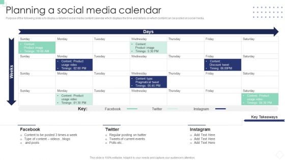 Implementing B2B And B2C Marketing Planning A Social Media Calendar Designs PDF