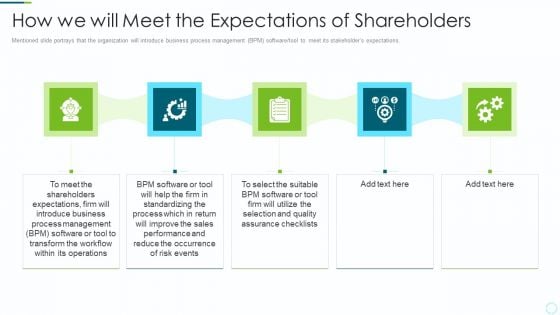 Implementing BPM Techniques How We Will Meet The Expectations Of Shareholders Introduction PDF