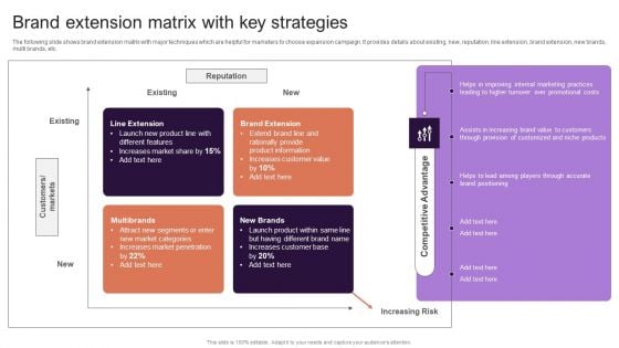 Implementing Brand Extension Initiatives For Apple Company Brand Extension Matrix With Key Strategies Information PDF