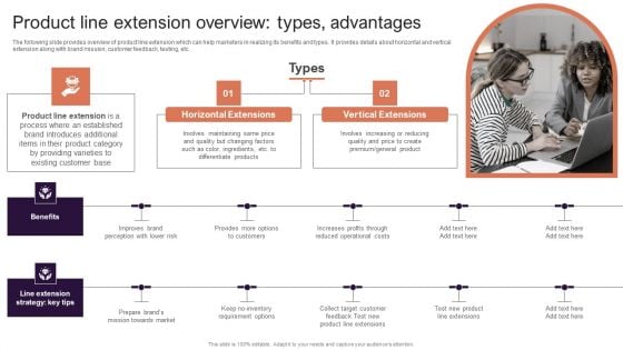 Implementing Brand Extension Initiatives For Apple Company Product Line Extension Overview Types Advantages Guidelines PDF