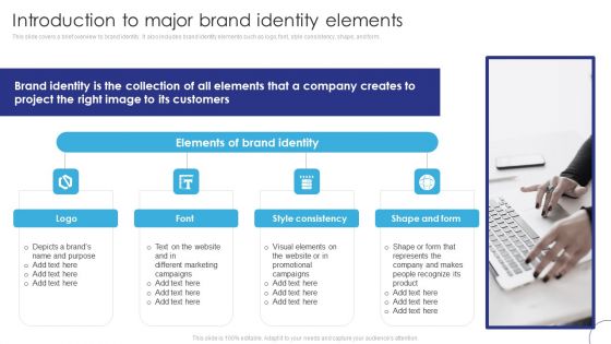 Implementing Brand Leadership Introduction To Major Brand Identity Elements Portrait PDF