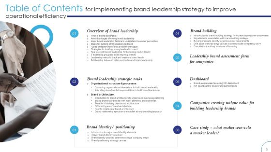Implementing Brand Leadership Strategy To Improve Operational Efficiency Ppt PowerPoint Presentation Complete Deck With Slides Slide03