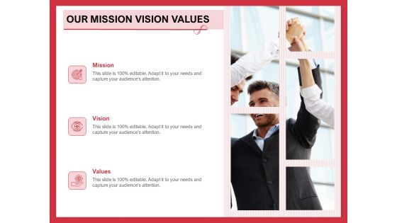 Implementing Compelling Marketing Channel Our Mission Vision Values Ppt PowerPoint Presentation File Visual Aids PDF Implementing Compelling Marketing Channel Our Mission Vision Values Ppt PowerPoint Presentation File Visual Aids PDF