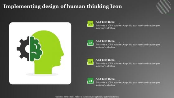 Implementing Design Of Human Thinking Icon Pictures PDF