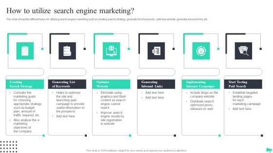 Implementing Ecommerce Marketing Services Plan How To Utilize Search Engine Marketing Graphics PDF