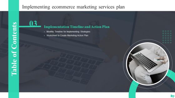 Implementing Ecommerce Marketing Services Plan Ppt PowerPoint Presentation Complete Deck With Slides
