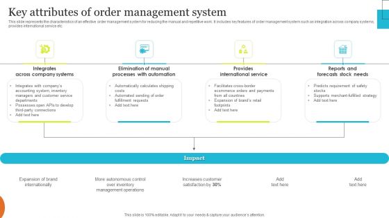 Implementing Effective Ecommerce Managemnet Platform Key Attributes Of Order Management System Guidelines PDF