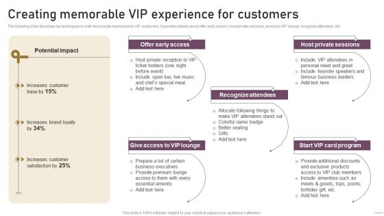 Implementing Experimental Marketing Creating Memorable Vip Experience For Customers Background PDF