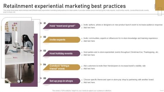 Implementing Experimental Marketing Retailnment Experiential Marketing Best Practices Sample PDF