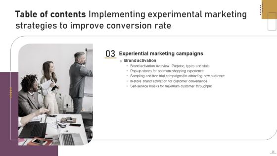 Implementing Experimental Marketing Strategies To Improve Conversion Rate Ppt PowerPoint Presentation Complete Deck With Slides Slide35
