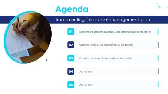 Implementing Fixed Asset Management Plan Agenda Ppt Outline Examples PDF