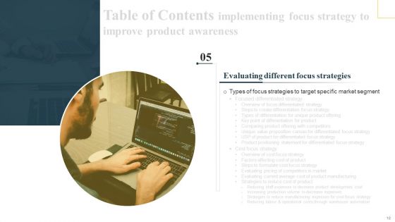 Implementing Focus Strategy To Improve Product Awareness Ppt PowerPoint Presentation Complete Deck With Slides