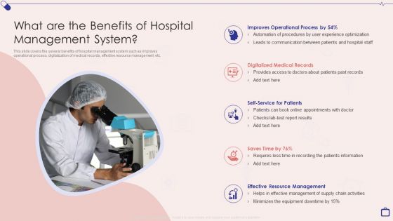 Implementing Integrated Software What Are The Benefits Of Hospital Management System Information PDF