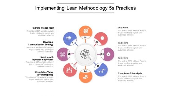 Implementing Lean Methodology 5s Practices Ppt PowerPoint Presentation File Icon PDF