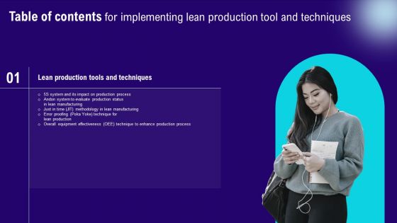 Implementing Lean Production Tool And Techniques Table Of Contents Portrait PDF Implementing Lean Production Tool And Techniques Table Of Contents Portrait PDF