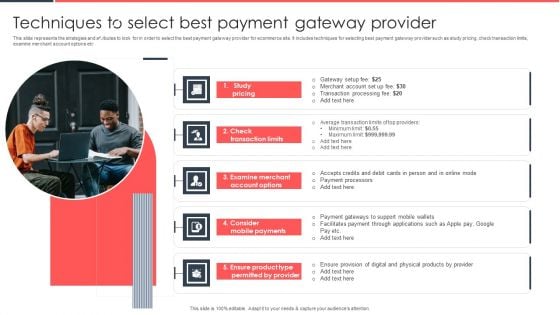 Implementing Management System To Enhance Ecommerce Processes Techniques To Select Best Payment Gateway Provider Designs PDF