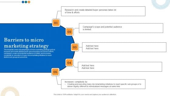 Implementing Marketing Strategies Barriers To Micro Marketing Strategy Professional PDF