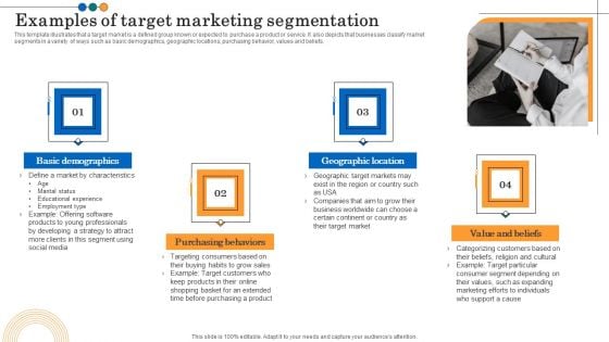 Implementing Marketing Strategies Examples Of Target Marketing Segmentation Information PDF