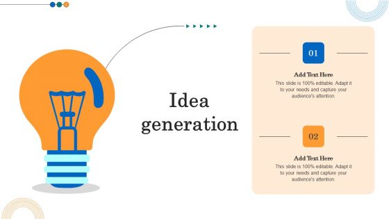 Implementing Marketing Strategies Idea Generation Ppt PowerPoint Presentation Gallery Brochure PDF