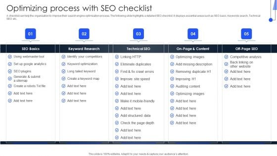 Implementing Marketing Strategies Optimizing Process With SEO Checklist Inspiration PDF Implementing Marketing Strategies Optimizing Process With SEO Checklist Inspiration PDF
