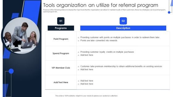 Implementing Marketing Strategies Tools Organization An Utilize For Referral Program Themes PDF