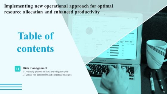 Implementing New Operational Approach For Optimal Resource Allocation And Enhanced Productivity Complete Deck