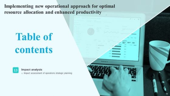 Implementing New Operational Approach For Optimal Resource Allocation And Enhanced Productivity Complete Deck