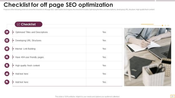 Implementing SEO Strategy To Enhance Business Performance Ppt PowerPoint Presentation Complete With Slides Slide21