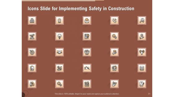 Implementing Safety In Construction Ppt PowerPoint Presentation Complete Deck With Slides