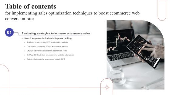 Implementing Sales Optimization Techniques To Boost Ecommerce Web Conversion Rate Table Of Contents Rules PDF Implementing Sales Optimization Techniques To Boost Ecommerce Web Conversion Rate Table Of Contents Rules PDF