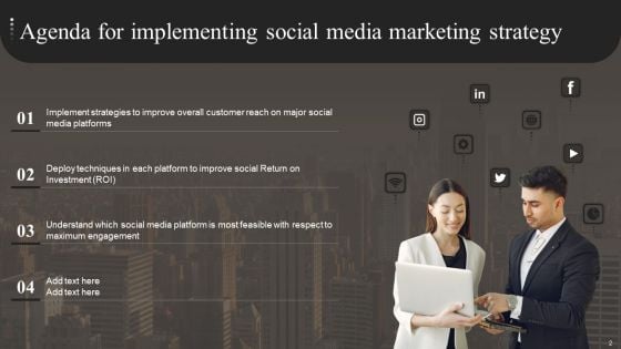 Implementing Social Media Marketing Strategy Ppt PowerPoint Presentation Complete With Slides