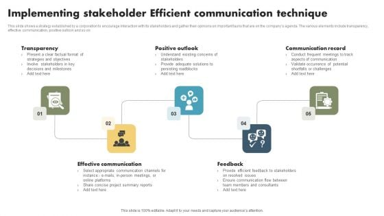 Implementing Stakeholder Efficient Communication Technique Designs PDF