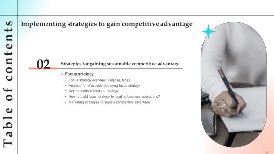 Implementing Strategies To Gain Competitive Advantage Ppt PowerPoint Presentation Complete Deck With Slides Slide23