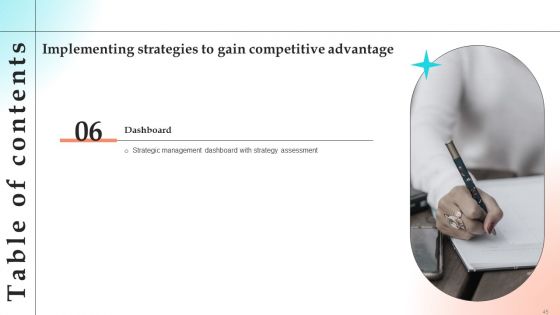 Implementing Strategies To Gain Competitive Advantage Ppt PowerPoint Presentation Complete Deck With Slides